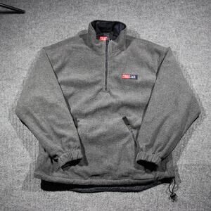 Active Sportswear Jacket Mens S Gray Fleece Warm Reversible Warm Casual Vintage